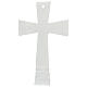 Crucifixo vidro de Murano branco efeito ondulado 34x20 cm s4