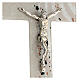 Crucifix in Murano glass with ice silver leaf 35x20cm s2