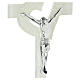 Murano glass crucifix with white heart 25x15 cm s2