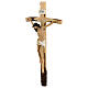 Painted resin crucifix 16x7 in s3