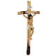 Painted resin crucifix 16x7 in s4