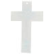 Murano glass cross crucifix white acqua 35x20 cm s4