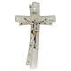 Murano glass crucifix, 6 in, gold and strass s1