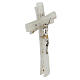 Murano glass crucifix, 6 in, gold and strass s2