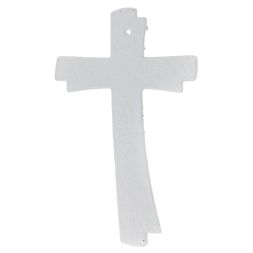 Murano glass crucifix 16 cm with golden rhinestones 3