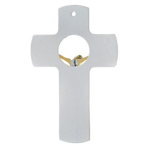 Crucifix verre Murano 16 cm Christ or 3