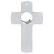 Crucifix verre Murano 25 cm argent strass s3