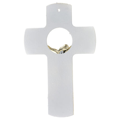 Crucifix verre de Murano 25 cm Christ or 3