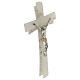 Crucifix courbé double verre Murano 25 cm doré strass s2