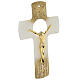 Crucifix verre de Murano 35 cm Christ or s2