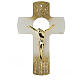 Crocifisso vetro Murano 35 cm Cristo oro s1