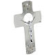 Crucifix verre Murano 35 cm argent strass s2