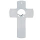 Crucifix verre Murano 35 cm argent strass s3