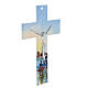 Murano glass cross 35 cm multicolored with Naples flowers s2