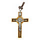 Pendant cross St Benedict olive wood s3