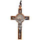 Pendant cross St Benedict olive wood s1
