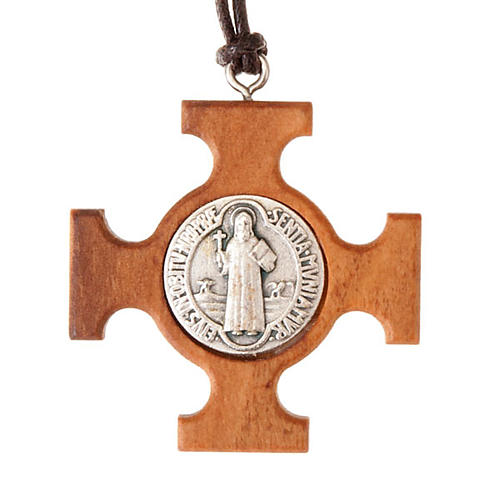 Schmuck-Anhaenger griechische Kreuz Heilig Benediktus 1