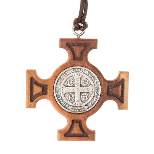 Pendant greek cross St Benedict 2