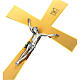 Croce astile dorata INRI con asta s1