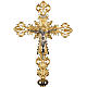 Croix de procession en bronze avec décorations s1