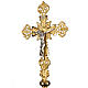 Croix de procession en bronze avec décorations s2