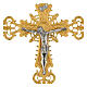 Croix de procession en bronze avec décorations s2