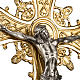 Croce astile in bronzo con decori s4