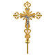 Processional cross in bronze with decorations s1