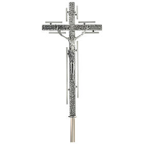 Cruz procesional estilizada en bronce