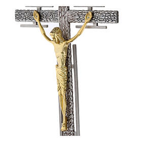 Cruz procesional estilizada en bronce
