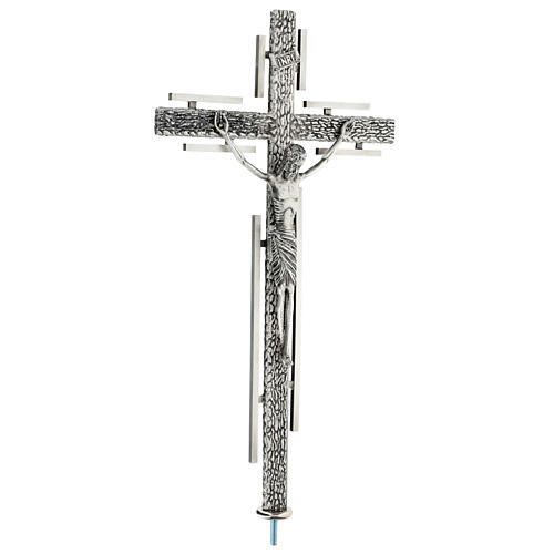 Cruz procesional estilizada en bronce 3