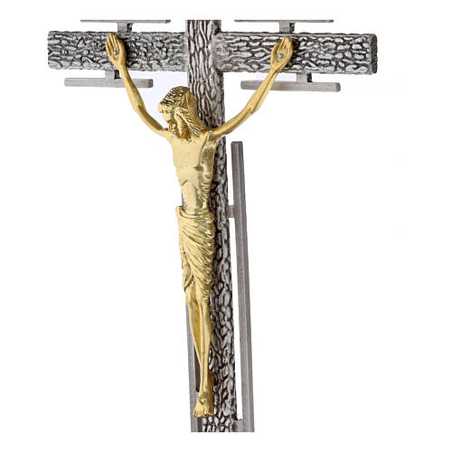Cruz procesional estilizada en bronce 2