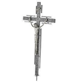 Croix de procession stylisée en bronze