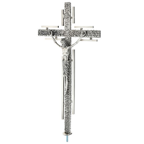 Croix de procession stylisée en bronze 4