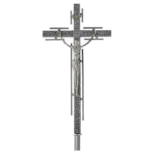 Croix de procession stylisée en bronze 5