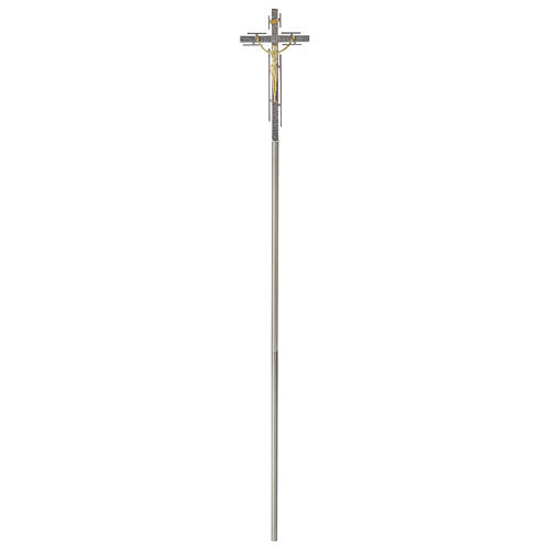 Croce astile stilizzata in bronzo 3