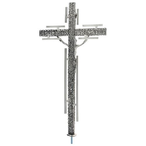 Processional stylised cross in bronze  5