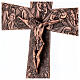 Processional cross in bronze with Stations of the Cross images s2