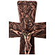 Processional cross in bronze with Stations of the Cross images s5