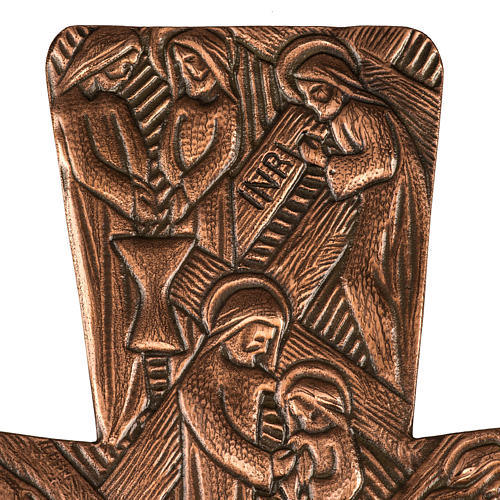 Croix de procession en bronze images chemin de croix 3