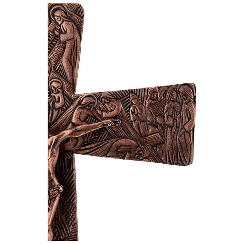 Croce astile in bronzo immagini Via Crucis 8