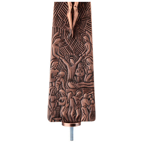 Croce astile in bronzo immagini Via Crucis 9