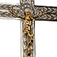 Cruz procesional bronce plateado cuerpo dorado s2
