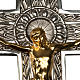 Cruz processional bronze prateado corpo dourado s6