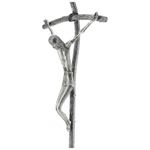 Cruz procissão báculo de João Paulo II em bronze 3