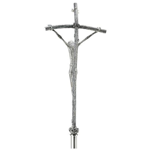 Cruz procissão báculo de João Paulo II em bronze 8