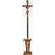 Processional cross in wood H220cm with base and ears of wheat s1