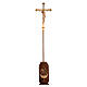 Croce astile legno h 220 cm con base simbolo Agnello s1