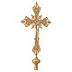 Processional cross in golden, decorated brass with silver body s2