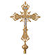 Cruz procesional latón decorado dorado con Cuerpo de Cristo plateado s1